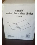 Staples 1&quot; Simply View Binders w/Round Rings, White, 12 Bx - $64.18