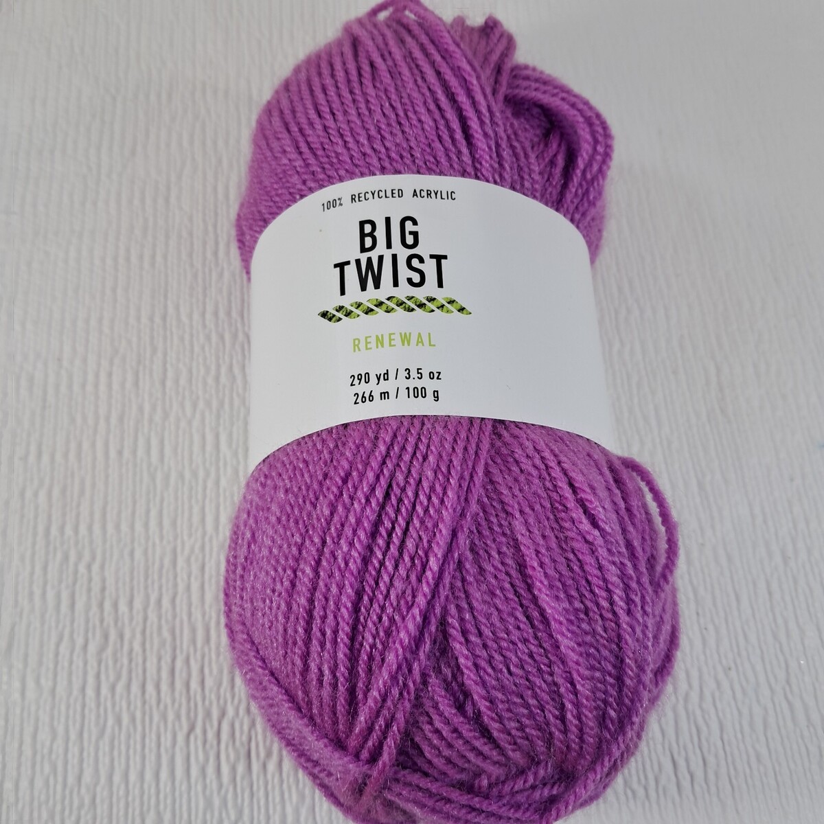 NEW Big Twist Renewal Purple recycled acrylic yarn skein Jo-Ann Joanns - $17.00