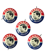 Kennedy For President 5 Vintage JFK 1960 Election Campaign Buttons 1in D... - $55.99