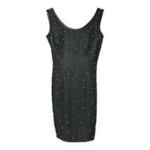 Vtg Evenings by Pantagis Womens Black Studded Dress Size Petites 2  Made in USA - £27.51 GBP