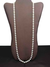 GIA Certified 8.5-9mm Cultured Saltwater Pearl Bead Necklace 14k Gold Clasp - £3,109.49 GBP