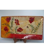 Pier 1 Poppies Large 18&quot;X9 3/4&quot; Serving Tray In Excellent Condition - £27.54 GBP
