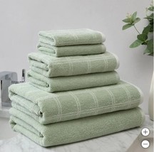 VCNY Home Bath Towels Hand Towels Washcloths Green 6-Piece Cotton 600 GSM - $68.99