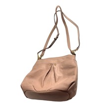 Tignanello pink Purse Crossbody Handbag Purse Leather Double Strap Tasse... - £22.11 GBP