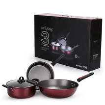 Factory Direct Sale Cookware Set Hao Li Three-Piece Cookware Non-Stick P... - £48.18 GBP