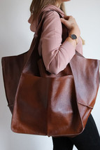 Vintage PU Leather Patchwork Large Capacity Tote Bag - Shoulder bags - £31.85 GBP