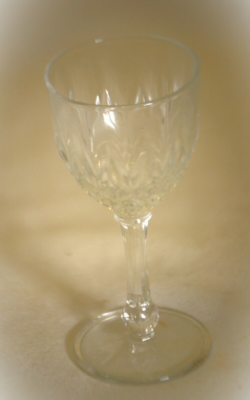 Clear Cordial Glass Stemware Diamond Designs Bar Barware - $8.90