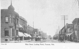 Main Street Looking North Fremont Nebraska 1910c postcard - £6.16 GBP