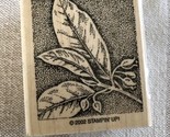 Stampin&#39; Up! Leaf and Bud Rubber Stamp 2002 Wood Mounted - $12.91