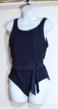 Anne Cole Women&#39;s Over The Shoulder One Piece Swimsuit Navy Blue NWT Size 16 - £28.02 GBP