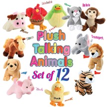 Kovot 12 Plush Talking Animal Sound Toys Baby Gift &amp; Party  Favors Squishy Stuf - £28.14 GBP