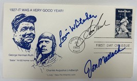 Lou Whitaker, Tom Tresh &amp; Jon Matlack ROY&#39;s Signed Autographed Vintage Babe Ruth - £31.46 GBP