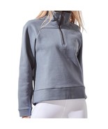 MPG Sport Beckon Gray Green 1/4 Zip Cropped Sweatshirt sz M Athleisure O... - $29.07 CAD
