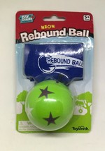 Neon Rebound Ball Green Ball Blue Band By Toysmith - $8.56