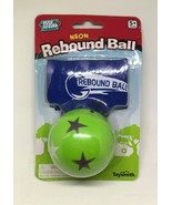 Neon Rebound Ball Green Ball Blue Band By Toysmith - £6.73 GBP