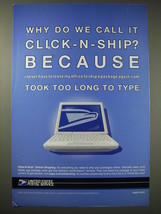 2004 United States Postal Service Ad - Why do we call it click-n-ship? - £14.54 GBP