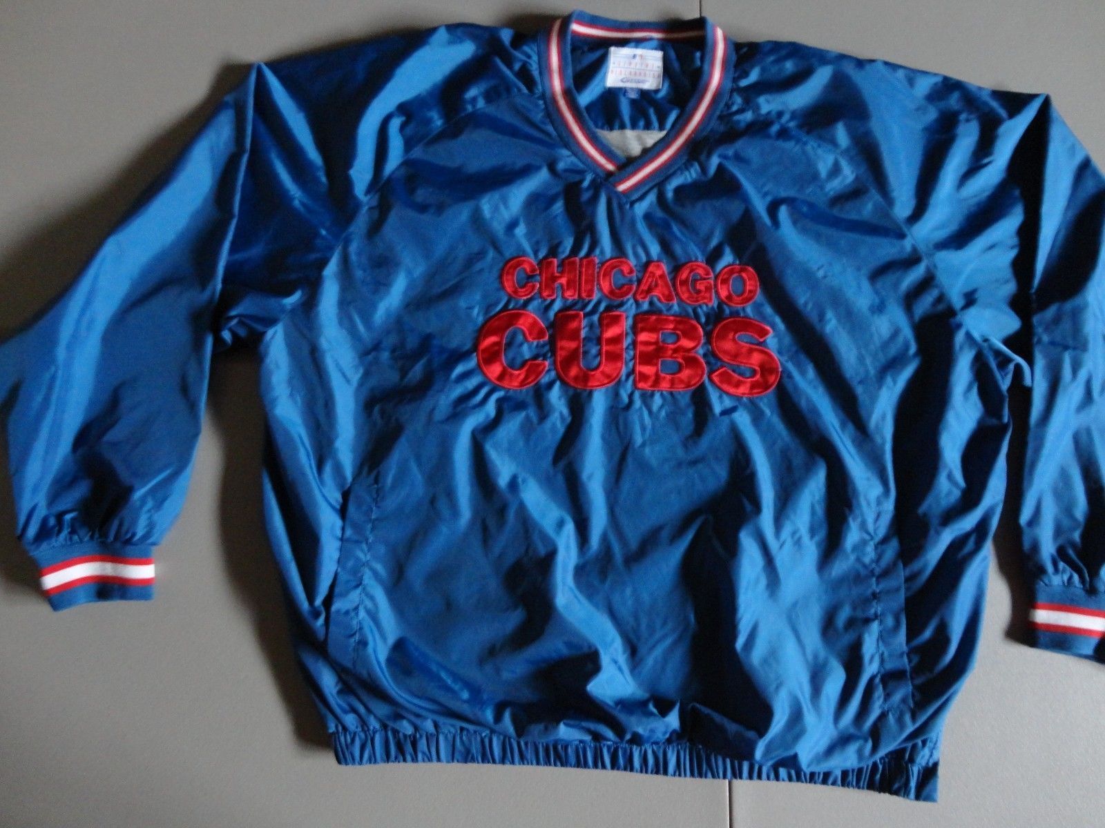 Vtg G-III Chicago Cubs Lined Pullover MLB Baseball Embroidered Jacket 4XL Excel - £37.11 GBP