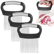 Large Onion Holder For Slicing, 3Pieces Large Tomato Slicer, Stainless Steel Oni - £23.54 GBP