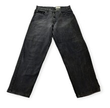 Vtg Eddie Bauer Jeans Mens 36x28 Black Denim Relaxed 100 % Cotton USA Ta... - $23.64