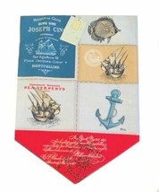 Nautical Table Runner Boats Anchor Beach Summer House 13x36&quot; 100% Cotton - £19.17 GBP