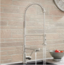 New 304 Stainless Steel Ashford Single-Hole Kitchen Faucet with Pull-Down Spring - £315.39 GBP