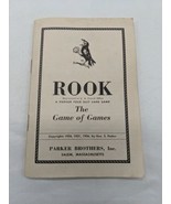 Parker Brothers Rook The Game Of Games Rulebook - $166.60 MXN