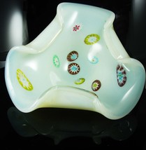 Unusual Art Glass Centerpiece Fratelli Toso Murano glass bowl Mid Century bowl I - £87.22 GBP