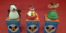 Lot of 3 Vtg Walt Disney Rolykins Chip Dopey Pinocchio Ball Bearing Marx W/Box - £23.40 GBP