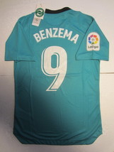 Karim Benzema Real Madrid La Liga Match Slim Green Third Soccer Jersey 2021-2022 - £79.92 GBP