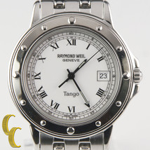Raymond Weil Stainless Steel Geneve Tango Quartz Watch w/ Date Feature 5560 - £357.59 GBP