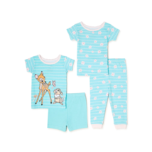 Disney Baby Bambi Baby Girl Shorts Short Sleeve Pajamas 4-Piece Size 9 M... - £17.86 GBP