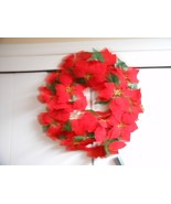 Gerson &quot;Red Poinsettias Orange Berries LED Slim Christmas Wreath 24&quot; NWT - $737.21 MXN