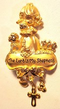 PRECIOUS MOMENTS Pin Brooch THE LORD IS MY SHEPHERD  2 Inches Tall Signe... - $9.99