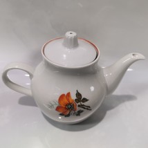Vintage Imperial Porcelain Dulevo Tea Pot Flowers Soviet USSR 1995 - $37.04
