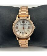 Kessaris Rose Gold Crystals Mother Pearl Women’s Watch Working New Battery - $32.52 CAD