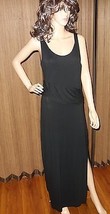 Tahari Navy BLACK Luka stretch beach long maxi dress swag waist SZ S $198 - £62.60 GBP