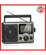 Portable AM/FM Shortwave Radio - Best Reception with LCD Display &amp; Big S... - $972.66 MXN
