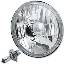 5-3/4 Motorcycle Crystal Halogen Headlight Metal Headlamp 100w Light Bulb Harley - £22.53 GBP