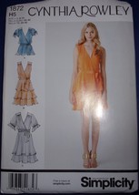 Simplicity Misses Pullover Dress In 2 Lengths Or Top Belt Size 6-14 #1872 Uncut - £4.71 GBP