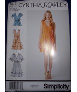 Simplicity Misses Pullover Dress In 2 Lengths Or Top Belt Size 6-14 #187... - $8.15 CAD