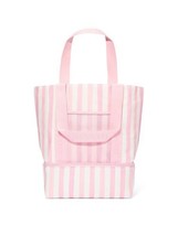 Victoria’s Secret Iconic Pink/White Striped Insulated Cooler Beach Tote Bag NWOT - $22.44