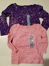 Gap Toddler Girls Cotton GAP Top  Sizes 12/18M 4T NWT Pink or Purple Stars - £7.15 GBP