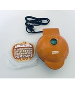 Pumpkin Dash Mini Waffle Maker 4&quot; Cooking Surface Non Stick 350 Watts Or... - £18.59 GBP
