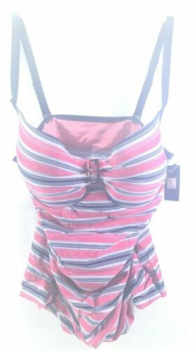 Cayo De Agua Womens Bikini Multicolour Stripe Size 16 D Cup Swim Bathing Suit