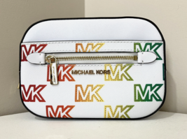 Michael Kors Convertible Belt Bag White Gay Pride 35S3GTTN5Y NWT $348 Retail FS - £75.14 GBP