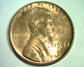 1948-D Lincoln Cent Choice /GEM Uncirculated RED/BROWN Ch /GEM Unc. R/B 99c Ship - $5.00