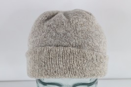 Vtg 70s Streetwear Blank Wool Knit Winter Beanie Hat Cap Oatmeal Heather... - $34.60