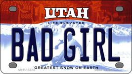 Bad Girl Utah Novelty Mini Metal License Plate Tag - $14.95