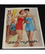 Vintage Print Ad 1955 Sea Nymph Glamour Swim Suits Seventeen Magazine - $7.83
