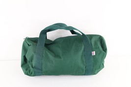 Vintage 90s Streetwear Distressed Blank Handled Duffel Bag Gym Bag Green USA - £45.78 GBP